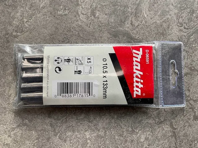 Makita - d-06591 - metaalboor 5-pack ø10,5x133 mm (6x) - afbeelding 3 van  3