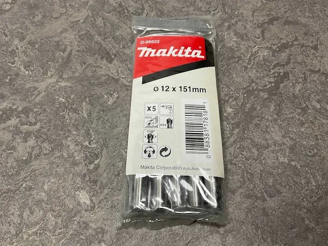 Makita - d-06622 - metaalboor 5-pack ø12x151 mm (3x) - afbeelding 1 van  3