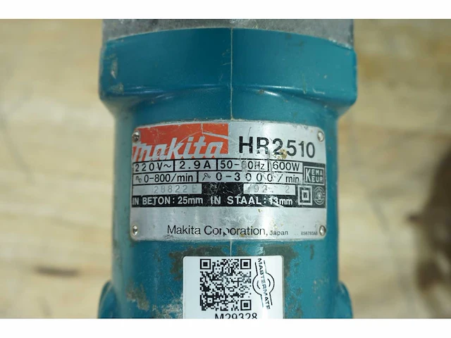 Makita - hr2510 - boorhamer - afbeelding 3 van  5