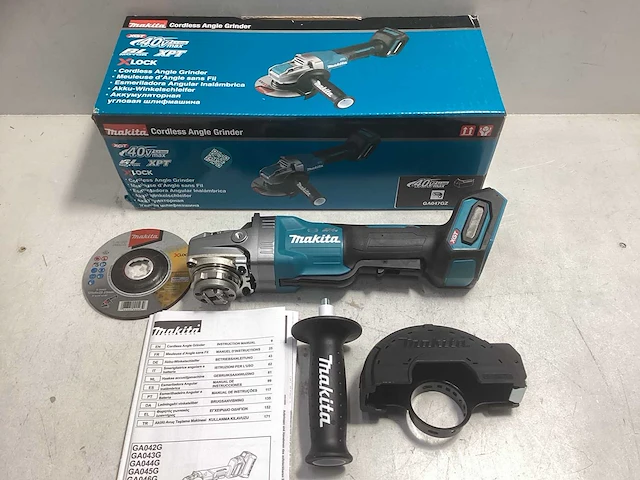 Makita 40v max haakse slijper 125 mm x-lock - afbeelding 1 van  4