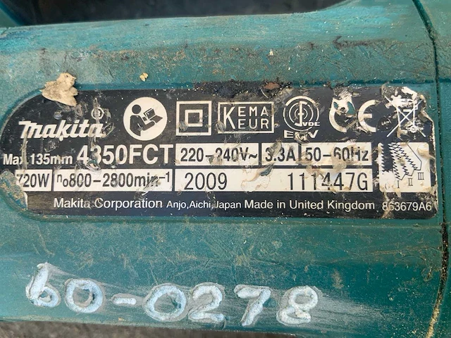 Makita 4350fct decoupeerzaag - afbeelding 3 van  4