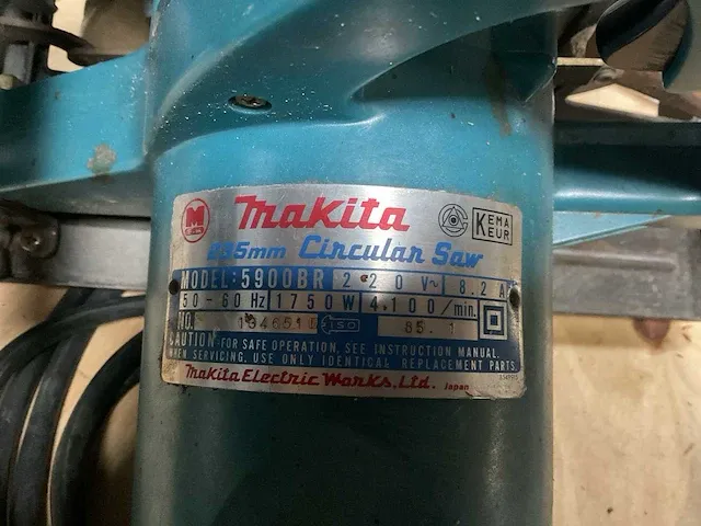 Makita 5900br cirkelzaagmachine - afbeelding 3 van  3