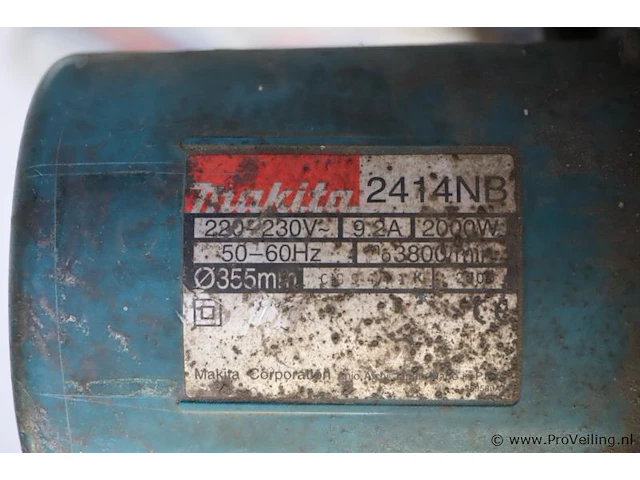 Makita cirkelzaagmachine type 2414nb incl. toebehoren - afbeelding 3 van  6