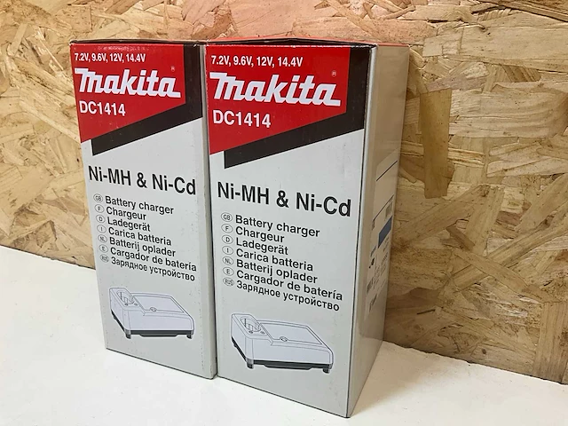 Makita dc1414 acculader (2x) - afbeelding 1 van  3