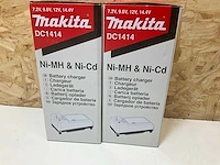 Makita dc1414 acculader (2x) - afbeelding 2 van  3