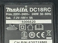 Makita dc18rc acculader - afbeelding 3 van  3
