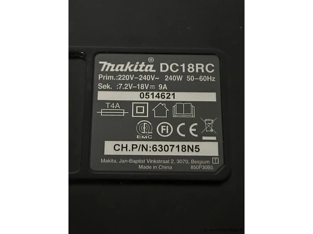 Makita dc18rc acculader - afbeelding 3 van  3