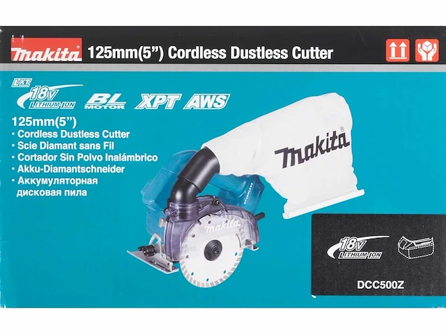 Makita dcc500z 40mm 18v accu diamantsnijder / diamantslijper - afbeelding 4 van  6