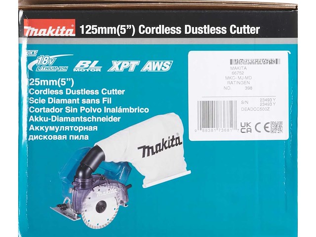 Makita dcc500z 40mm 18v accu diamantsnijder / diamantslijper - afbeelding 6 van  6
