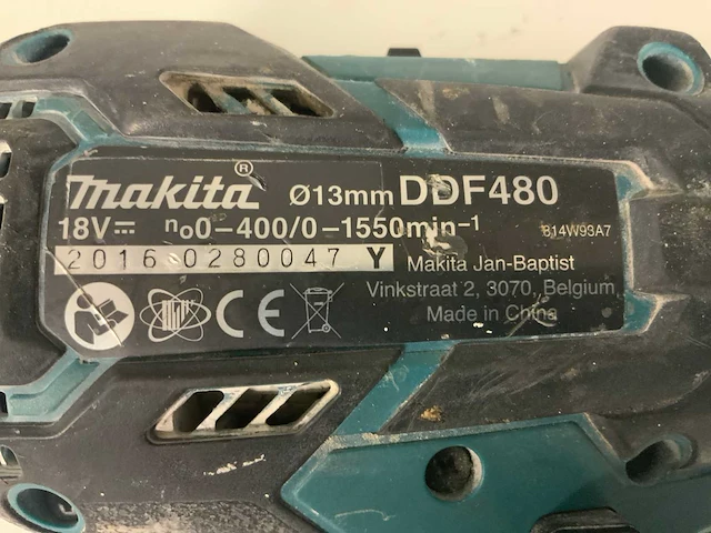 Makita ddf480 schroefboormachine - afbeelding 4 van  5