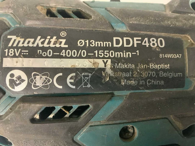 Makita ddf480 schroefboormachine - afbeelding 4 van  5