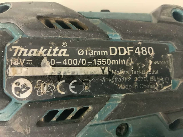 Makita ddf480 schroefboormachine - afbeelding 4 van  5