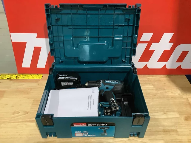 Makita ddf482 lxt 18v accu schroefmachine set - afbeelding 3 van  10