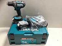 Makita ddf482rfj accu-schroefboormachine body + 2x 3ah accu + lader + koffer - afbeelding 1 van  4