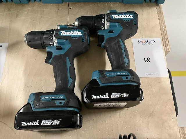 Makita ddf487 schroefboormachine (2x) - afbeelding 1 van  7