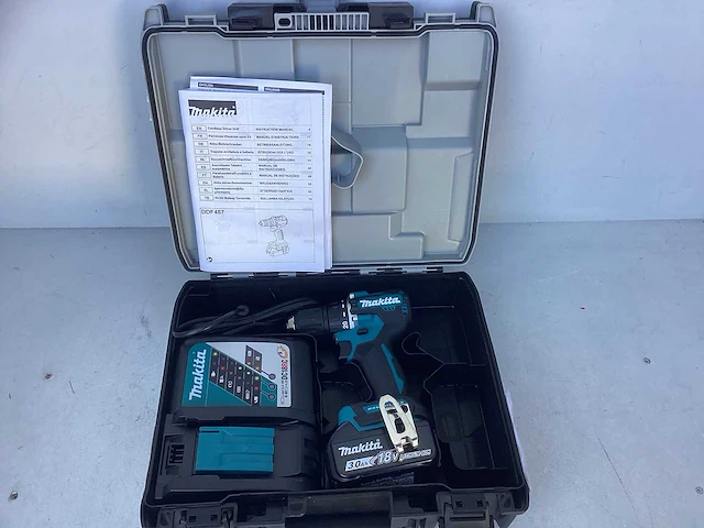 Makita ddf487z + 3ah accu + snellader + koffer met inleg - afbeelding 1 van  2