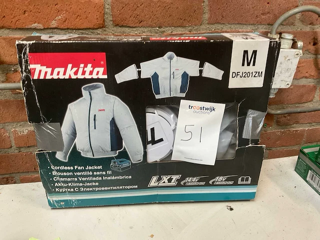Makita dfj201zm accu klimaat werkjas - afbeelding 1 van  1