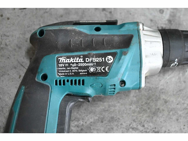 Makita dfs 251 18v gips schroefmachine - afbeelding 3 van  4