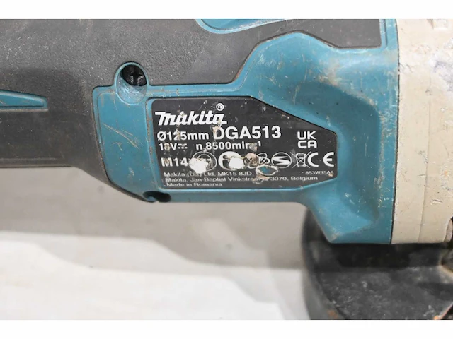 Makita dga 513 18v haakse slijpmachine - afbeelding 3 van  4