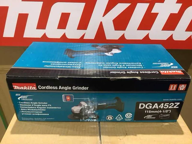 Makita dga452z accu slijpmachine / haakse slijper - afbeelding 1 van  4