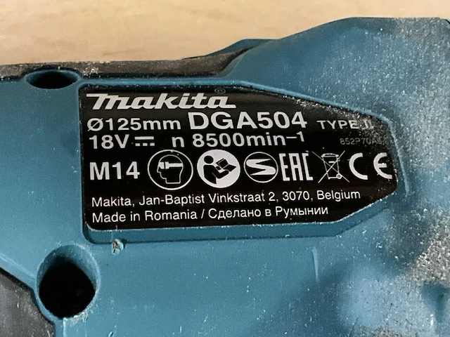 Makita dga504 haakse slijpmachine - afbeelding 5 van  5