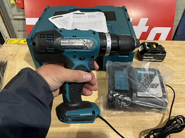 Makita dhp453 18v lxt accu boor- en schroefmachine set - afbeelding 3 van  7