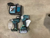 Makita dhp458 slagschroever + boormachine - afbeelding 1 van  4