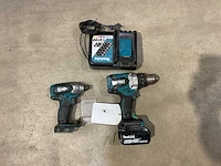 Makita dhp458 slagschroever + boormachine - afbeelding 2 van  4