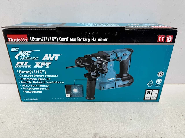 Makita dhr183z 18v li-ion accu boorhamer body - 1,7j - 03e-kyd - afbeelding 3 van  3