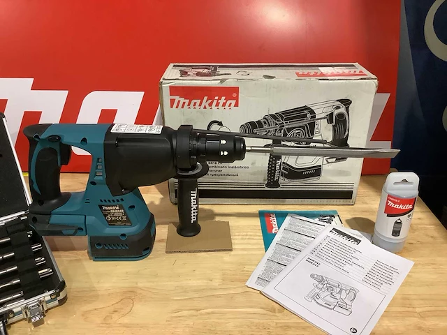 Makita dhr243z accu sds-plus boorhamer + beitelset - afbeelding 3 van  9