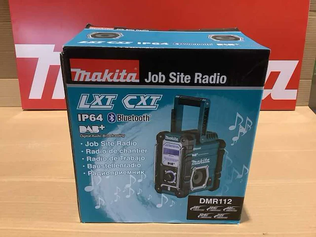 Makita dmr112 bluetooth/dab+ bouwradio op accu - afbeelding 3 van  10