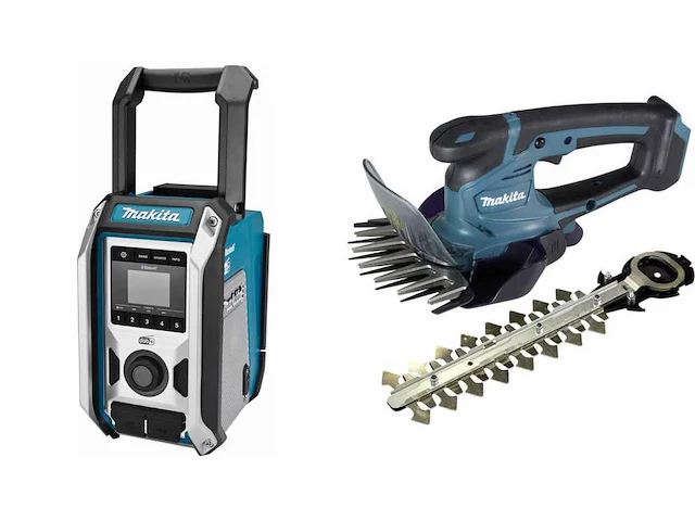 Makita dmr115 bouwradio | makita um600dzx - accu grasschaar - 12v - zonder accu - afbeelding 1 van  2
