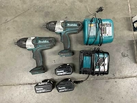 Makita dtw450 slagmoersleutel (2x) - afbeelding 1 van  4