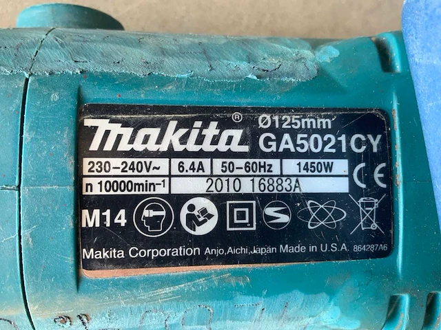 Makita ga5021cy haakse slijpmachine - afbeelding 3 van  5
