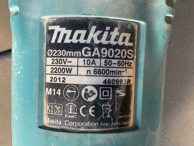 Makita ga9020s haakse slijpmachine - afbeelding 5 van  5