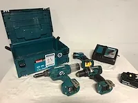 Makita gereedschapset blindklinknageltang schroefmachine en werklamp - afbeelding 1 van  6