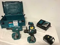 Makita gereedschapset blindklinknageltang schroefmachine en werklamp - afbeelding 2 van  6
