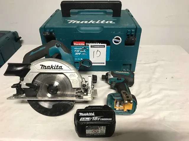 Makita gereedschapset cirkelzaag en slagschroefmachine - afbeelding 1 van  3