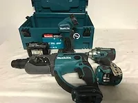 Makita gereedschapset klopboormachine slagmoersleutel en werklamp