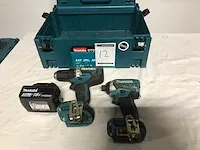 Makita gereedschapset slagschroevendraaier en schroefmachine - afbeelding 1 van  3