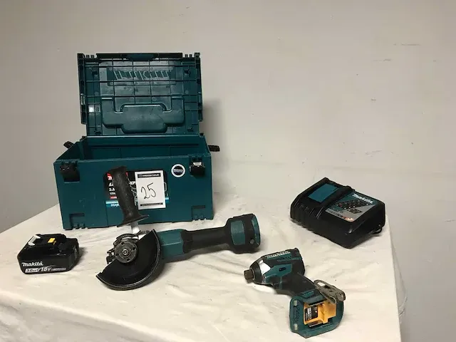 Makita gereedschapset. slijptol en slagschroevendraaier - afbeelding 2 van  7