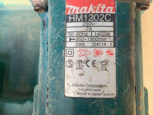 Makita hm1202c breekhamer - afbeelding 3 van  4