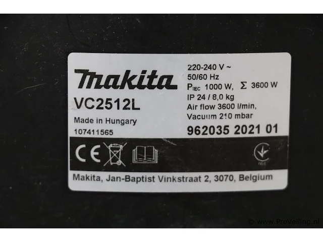 Makita stofzuiger vc2512l - afbeelding 4 van  4