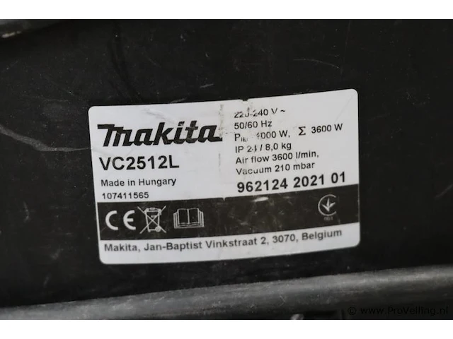 Makita stofzuiger vc2512l - afbeelding 4 van  4