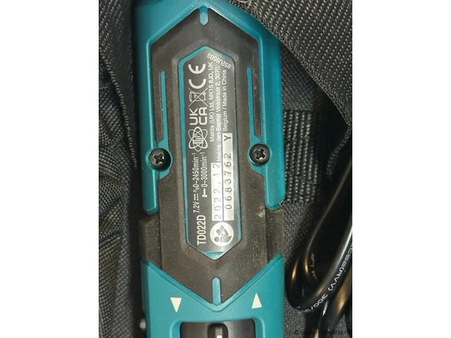 Makita td022dse 7,2v li-ion accu slagschroevendraaier set (2x 1,5ah accu) in tas - afbeelding 3 van  7