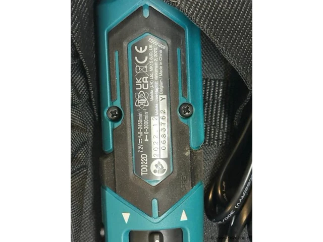 Makita td022dse 7,2v li-ion accu slagschroevendraaier set (2x 1,5ah accu) in tas - afbeelding 3 van  7