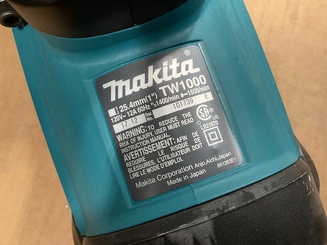 Makita tw1000 slagmoersleutel - afbeelding 3 van  4