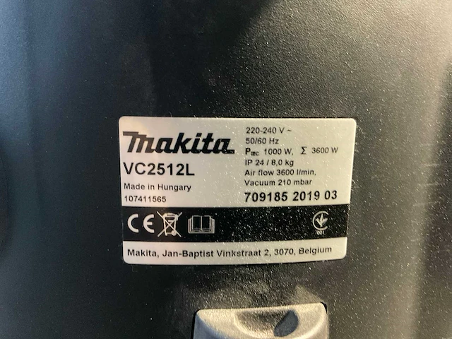 Makita vc251l industriële stofzuiger - afbeelding 2 van  2