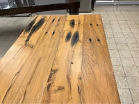 Mammoettafels eikenhouten restauranttafel - afbeelding 2 van  13