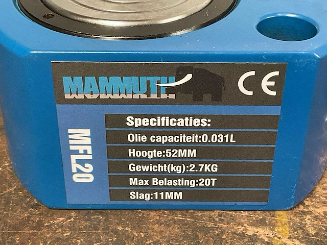 Mammuth mfl20 hydraulische cylinder - afbeelding 3 van  3